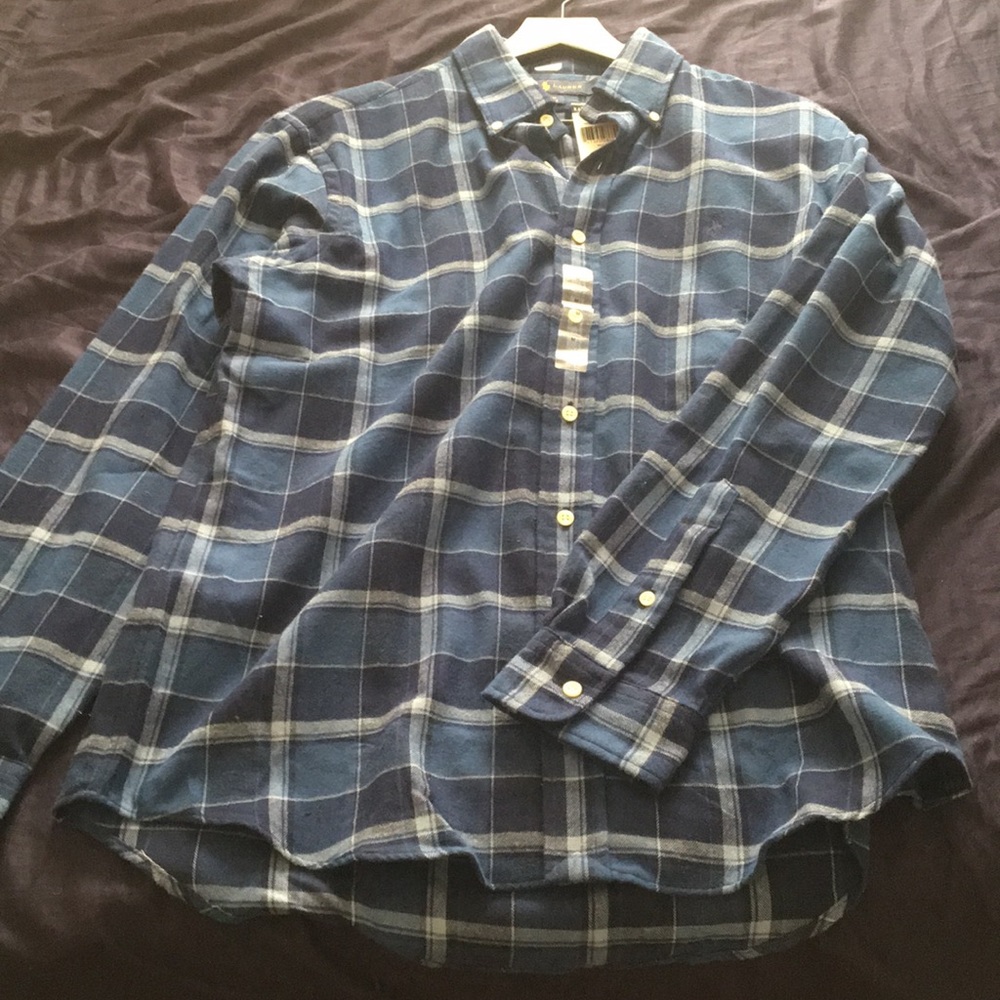 Blue polo men’s button up size M
